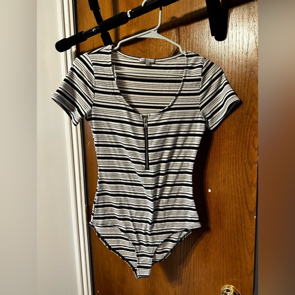 Charlotte Russe Striped Bodysuit - Picture 1 of 3